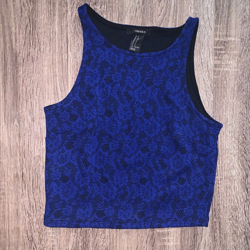 Blue forever 21 crop top